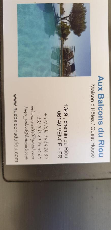 "Aux Balcons Du Riou" Avec Vue Mer 180 Degres Vence Εξωτερικό φωτογραφία